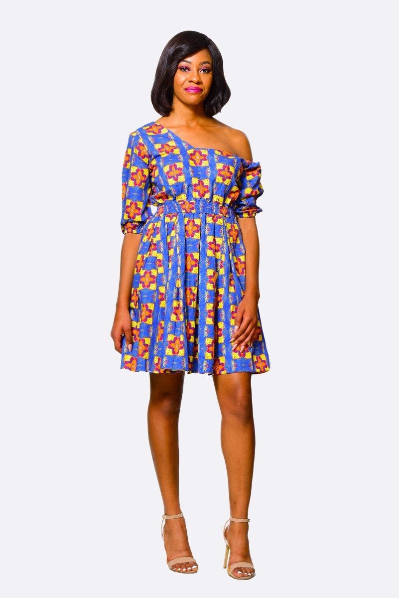 Fit and flare outlet dress off the shoulder