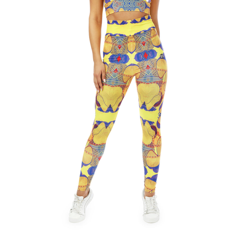 Adapt African Print Leggings Yellow