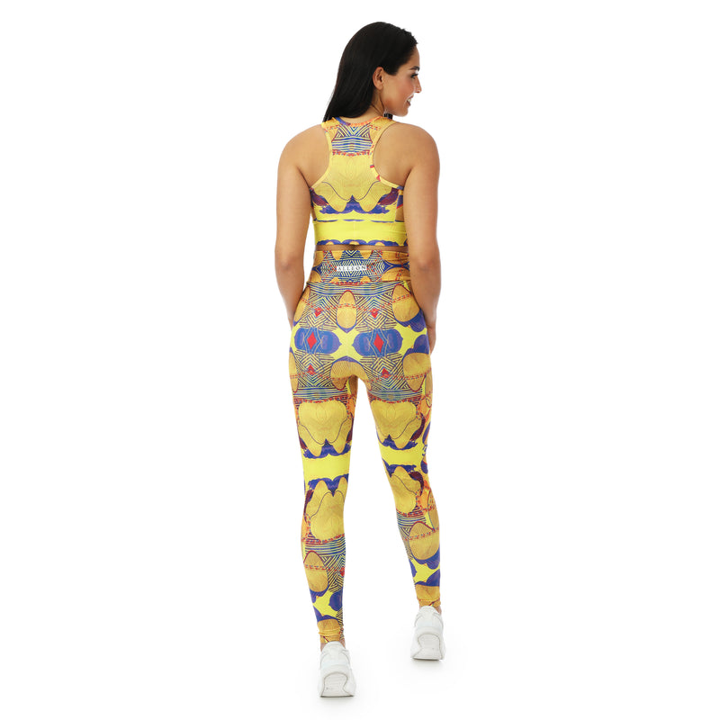 Adapt African Print Leggings Yellow