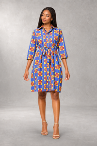 Binao Wrap Print Dress — Multi — ALLEON Fashion