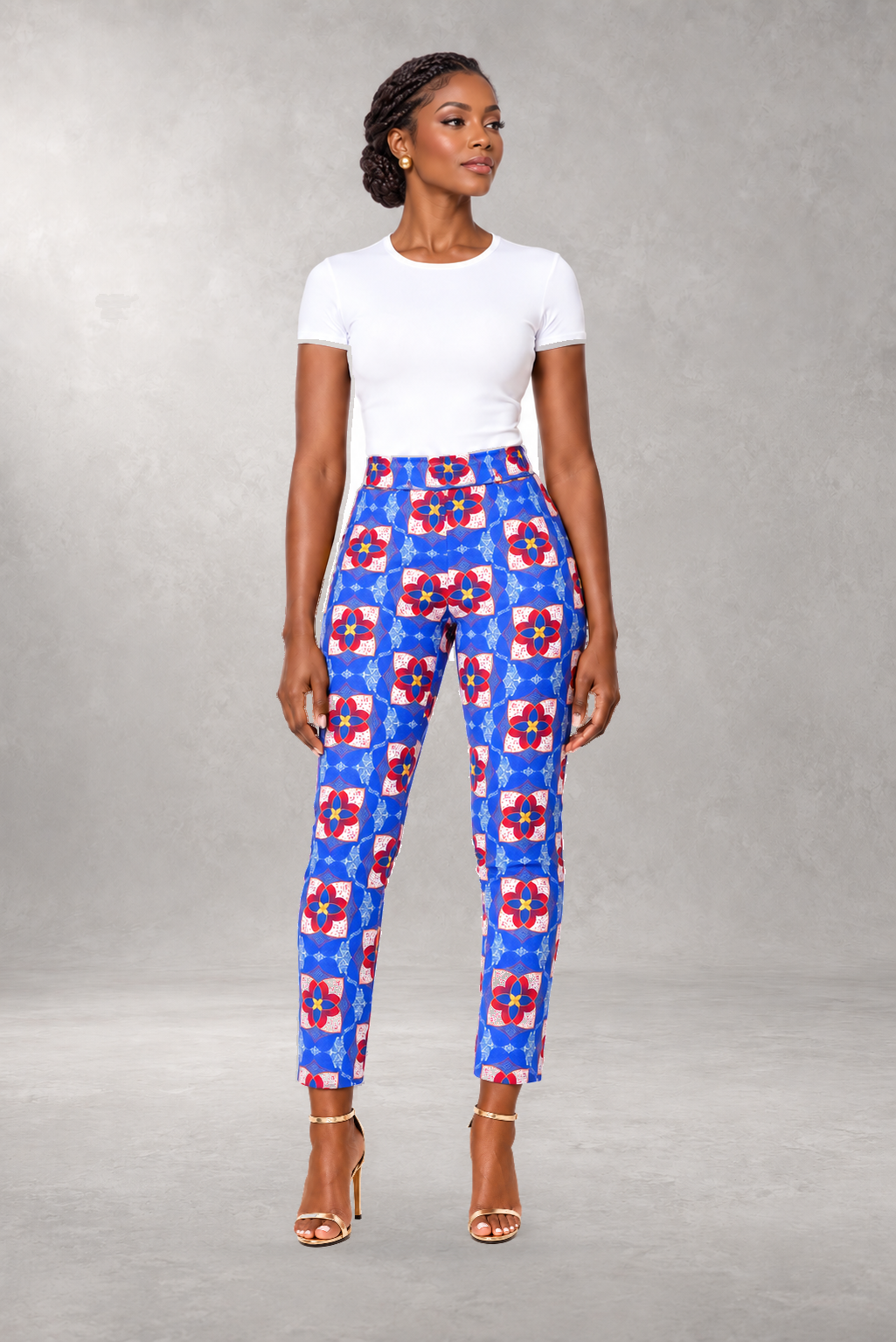 Dihya Print Pants — Blue — ALLEON Fashion