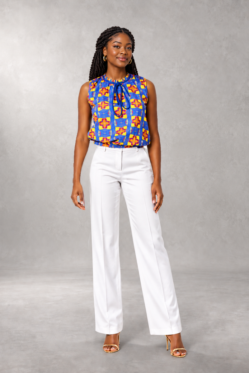 Ouattara Bow Print Top — Multi — ALLEON Fashion