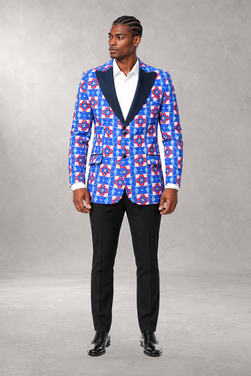 Tutu Print Blazer — Blue — ALLEON Fashion