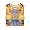 African Print Sport Bra Yellow