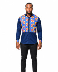 Alloma Print Shirt – top detail view