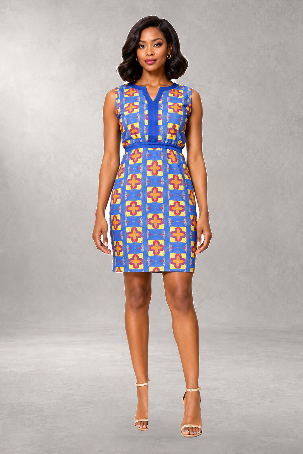 Sidibe Sleeveless Print Dress