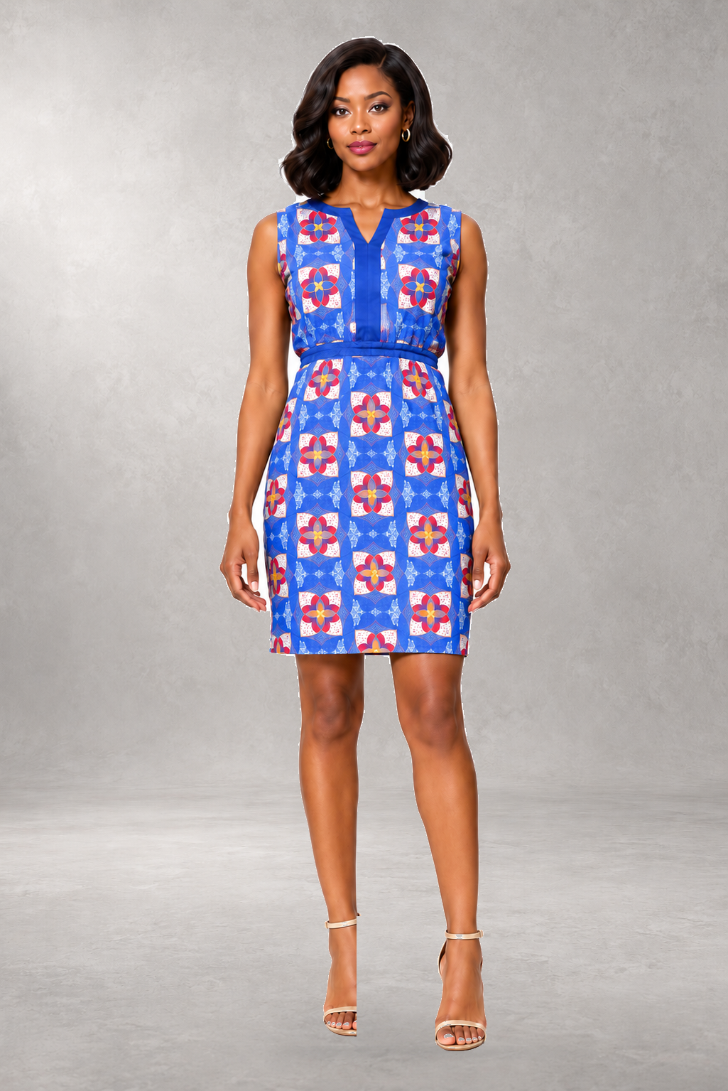 Sidibe Sleeveless Print Dress