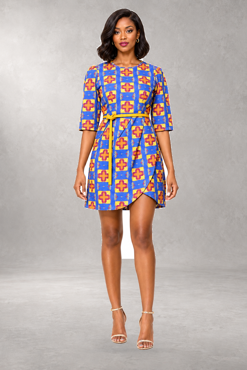 Robe portefeuille imprimée Nandi