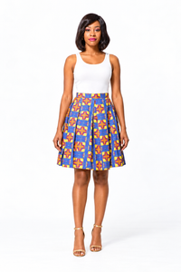 ALLEON Kahina Print Skirt – full-body model front view