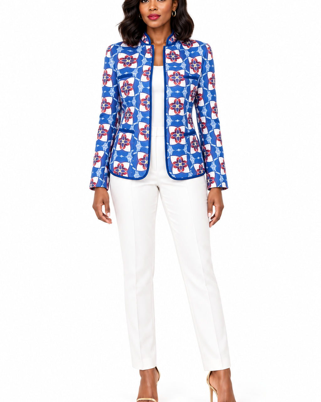 Kanuni Print Jacket – center detail view
