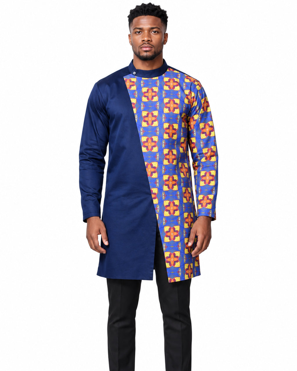 Keita Long Print Shirt – top detail view