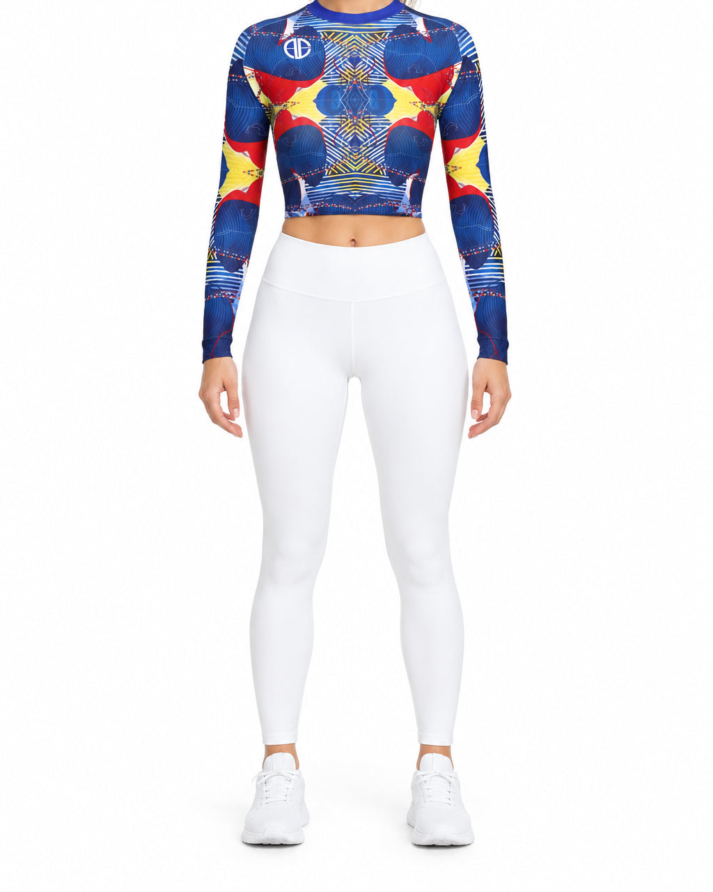 Print Long-Sleeve Top – Blue – premium detail view 3