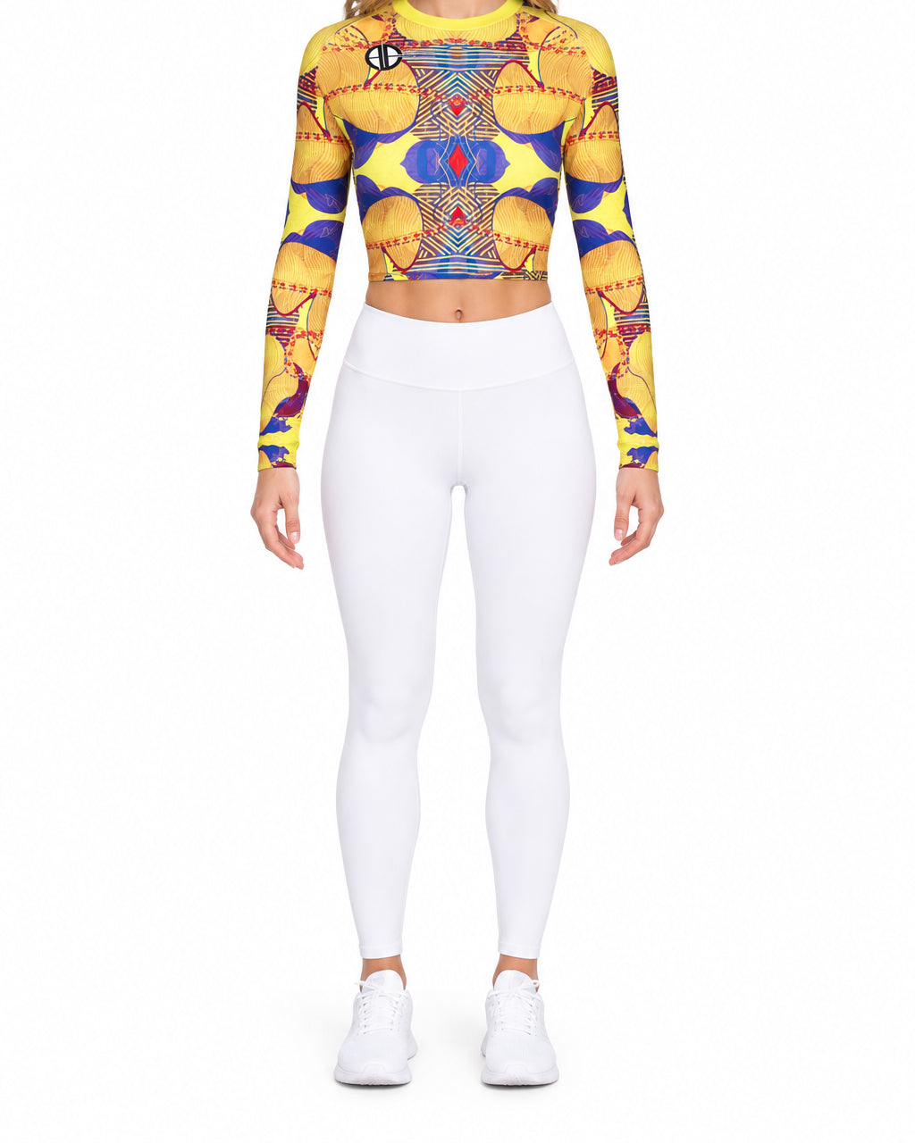 Print Long-Sleeve Top – Yellow – premium detail view 3