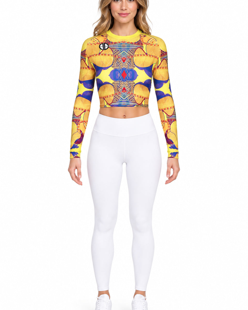 Print Long-Sleeve Top – Yellow – premium detail view 2