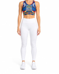 Print Sports Bra – Blue – premium detail view 3