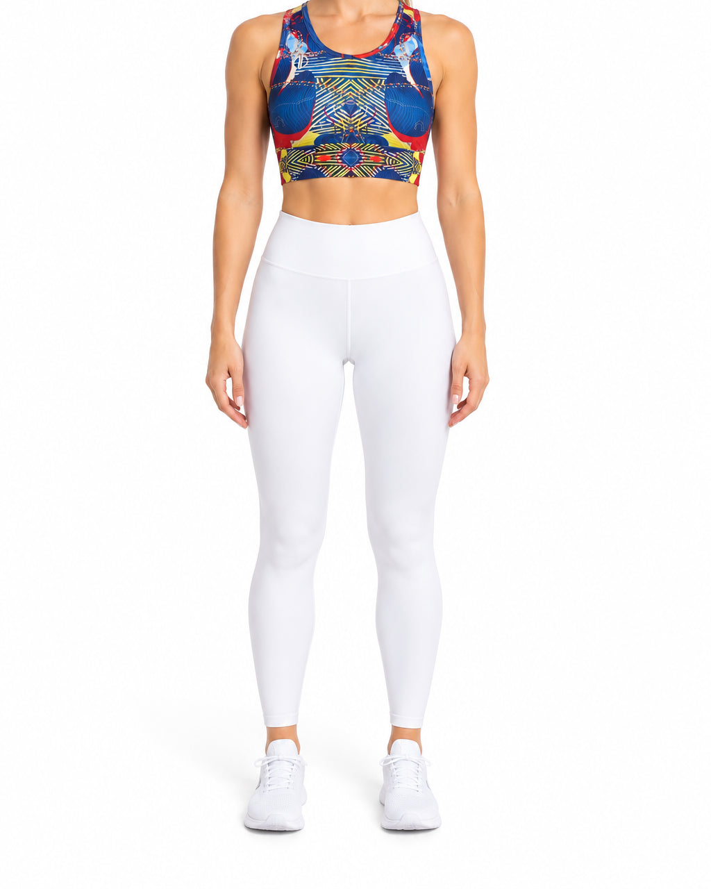 Print Sports Bra – Blue – premium detail view 3
