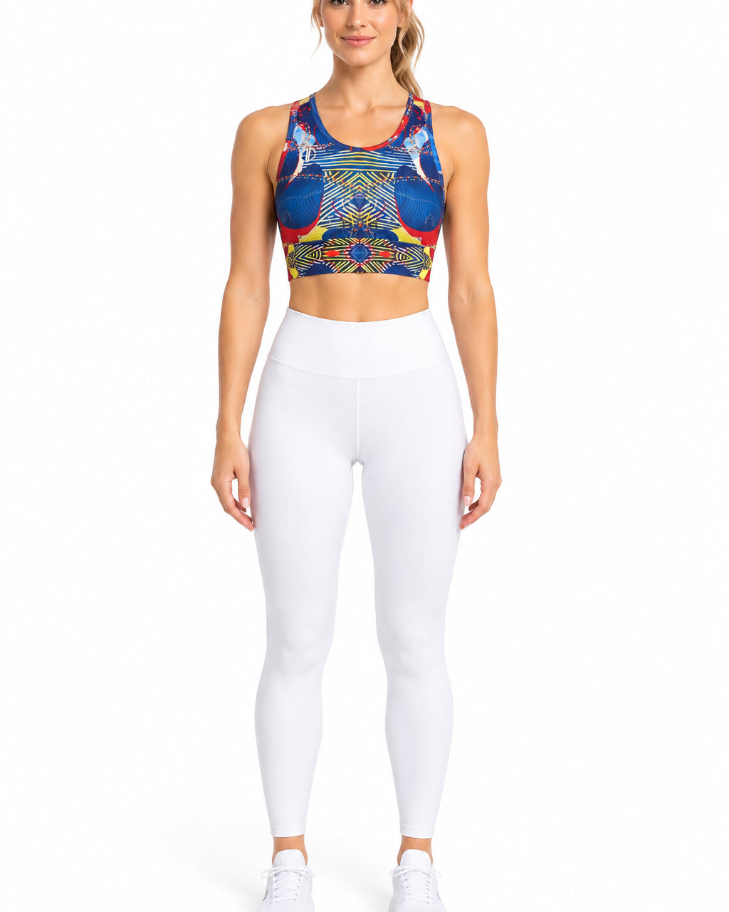 Print Sports Bra – Blue – premium detail view 2