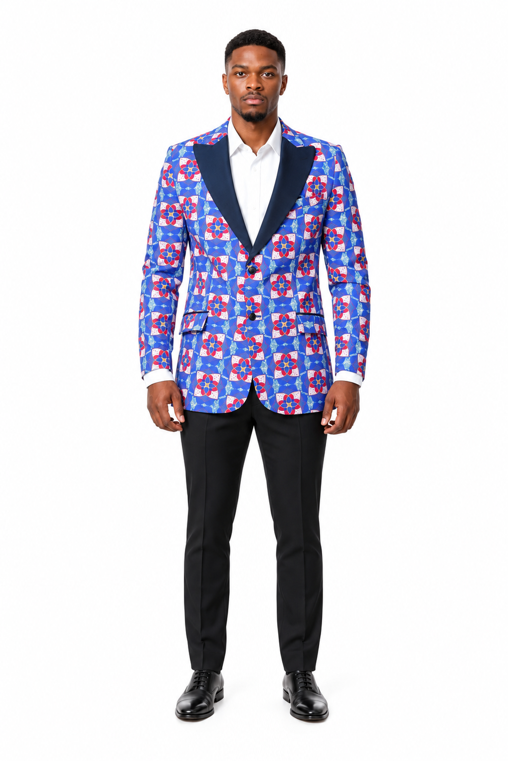 ALLEON Tutu Print Blazer – full-body model front view