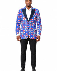 Tutu Print Blazer – center detail view