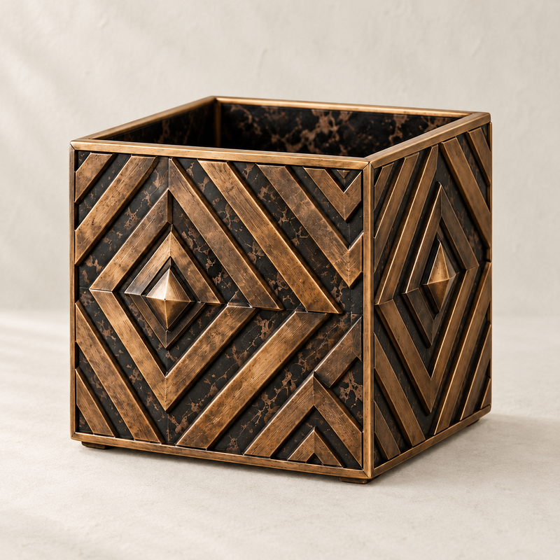 ALLEON HOME Kuba Pencil Holder on warm ivory studio background