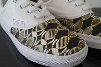 African Print Sneaker Matambe in White - ALLEON