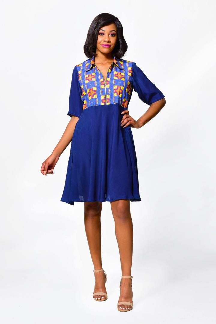 Mangou African Shirt Dress in Chiffon - ALLEON