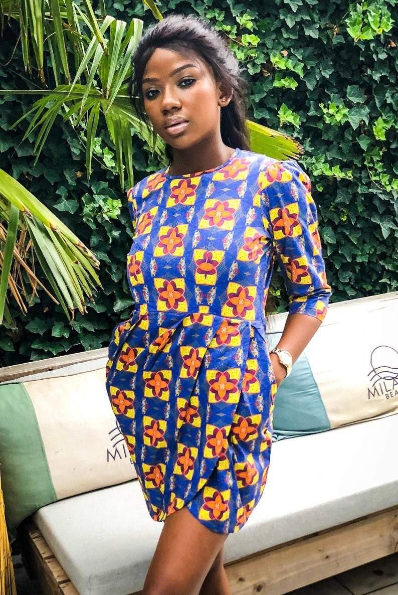 African wrap dress top styles